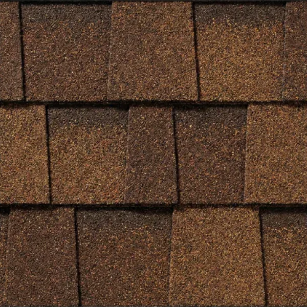 Barkwood brown architectural asphalt shingle color blend