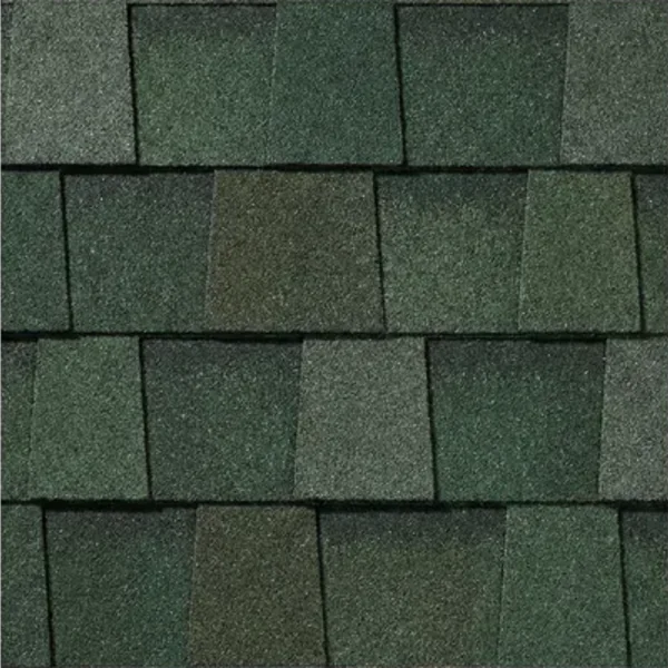 Hunter green architectural asphalt shingle color blend